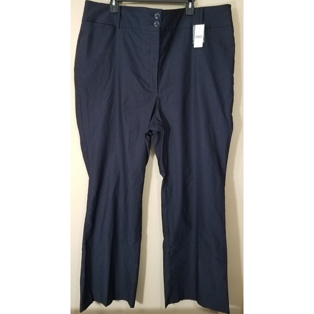 Lane Bryant The 4-Season Boot Pants Women 26 Blue HR Dress Career Trousers NEW
